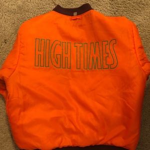 HIGHTIMES Mens Large Reversible Bomber Jacket